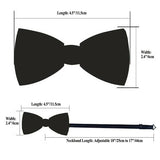 100% Silk Butterfly Pre-Tied Bow Tie Pocket Square Cufflinks Suit Set