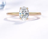 New Handmade Oval Rings 14K Yellow Gold 1.5CT 1.0CT Moissanite Engagement Rings -Fine Jewelry