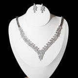 Swarovski Crystal Luxury Bridal Jewelry Set 2pcs