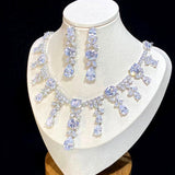 Beautiful Swarovski Crystal Drop Necklace and Earrings.