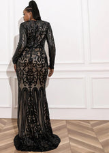 Plus Size Women Sexy Mermaid Curvy Dress Sequins