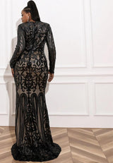 Plus Size Women Sexy Mermaid Curvy Dress Sequins