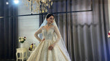 2021 New luxury full beading bridal dress