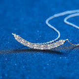 100% Real Moissanite Necklace 0.7 ct Brilliant cut