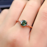 1.0CT Round Cut D Color Moissanite Center 14K White Gold Plated