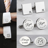 Personalized Man Cufflinks Stainless Steel