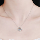 14K White Gold Real GRA Moissanite Necklace 0.5ct Lab Diamond Necklace Fine Jewelry