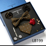 Luxury Gift Box Men's Tie Set Luxurious Silk Tie Necktie Set for Men- 8pcs