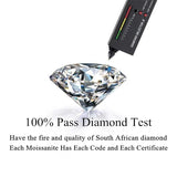 18K White Gold Plated Brilliant Cut 2 Carat Diamond Test Pass/ D Color Moissanite Ring - Fine Jewelry