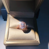 18K Rose Gold 3 Carats Gemstone Wedding Luxury Jewelry