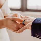 8mm Men Groove Beveled Edge Stainless Steel Wedding Band