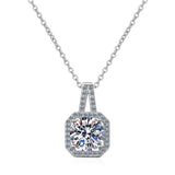 0.5-2CT Moissanite Pendant Necklace D Color Ideal Cut Diamond Necklace