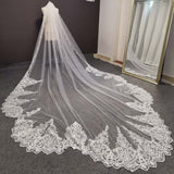 Luxury Long Lace Bridal Veil Retro Wedding Veil with Comb 3.5 Meters Bride Veil Wedding