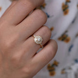 Engagement Ring Geometry Cubic Zirconia Gold-color Wedding Fashion Jewelry