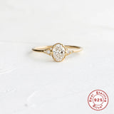 Sterling Silver Mini Zircon Engagement Ring