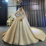 2021 New luxury full beading bridal dress