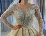 2021 New luxury full beading bridal dress