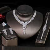 Women's Engagement Jewelry Set Wedding Bridal Tiara Crown Necklace Set