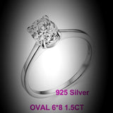 New Handmade Oval Rings 14K Yellow Gold 1.5CT 1.0CT Moissanite Engagement Rings -Fine Jewelry