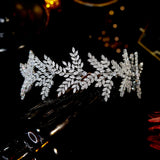 Swarovski Crystal Leaf Hair Band Hair Piece - Siranoush