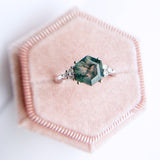 Natural Moss Agate Gemstones Ring-Solid 925 Sterling Silver