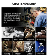 100% Real Moissanite Necklace 0.7 ct Brilliant cut