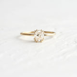 Sterling Silver Mini Zircon Engagement Ring