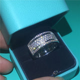 Sterling silver Cushion cut 8mm AAAAA Cz Stone Wedding Band