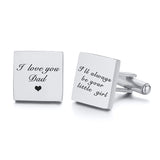 Personalized Man Cufflinks Stainless Steel