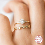 Sterling Silver Mini Zircon Engagement Ring