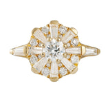 Engagement Ring Geometry Cubic Zirconia Gold-color Wedding Fashion Jewelry