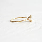 Sterling Silver Mini Zircon Engagement Ring