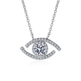 Evil Eye Greek Protection moissanite Pendant D- Color Ideal Cut