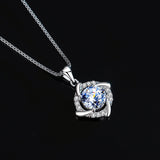 VVS1 D Color Moissanite Necklace - Lab Grown Diamond Windmill Pendant Necklace