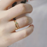 Vintage Emerald Luxury Wedding Engagement Ring