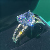 Sterling silver Cushion cut 8mm AAAAA Cz Stone Wedding Band