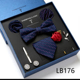 Luxury Gift Box Men's Tie Set Luxurious Silk Tie Necktie Set for Men- 8pcs