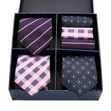 Men's Gift Box Tie 100% Silk Classic Jacquard Woven Tie and Hanky Set