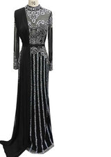 NEW ARRIVAL 2022 Luxury Evening Dress Beading Sequined Long Sleeves Mermaid Sparkly