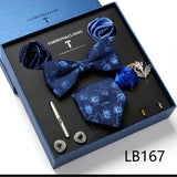 Luxury Gift Box Men's Tie Set Luxurious Silk Tie Necktie Set for Men- 8pcs
