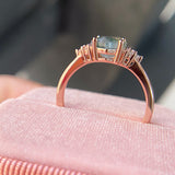 Natural Moss Agate Gemstones Ring-Solid 925 Sterling Silver