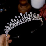 Luxurious Teardrop Style Handmade Wedding Crown - Stacy