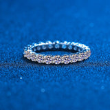 Infinite Elegant Moissanite Wedding Band Ring Full Eternity Band