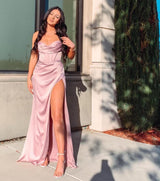 New Sling Sleeveless Slim Fit Open Back Slit Sexy Dress