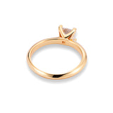 100% Real Moissanite Princess Cut Engagement Ring 18K Gold Plated