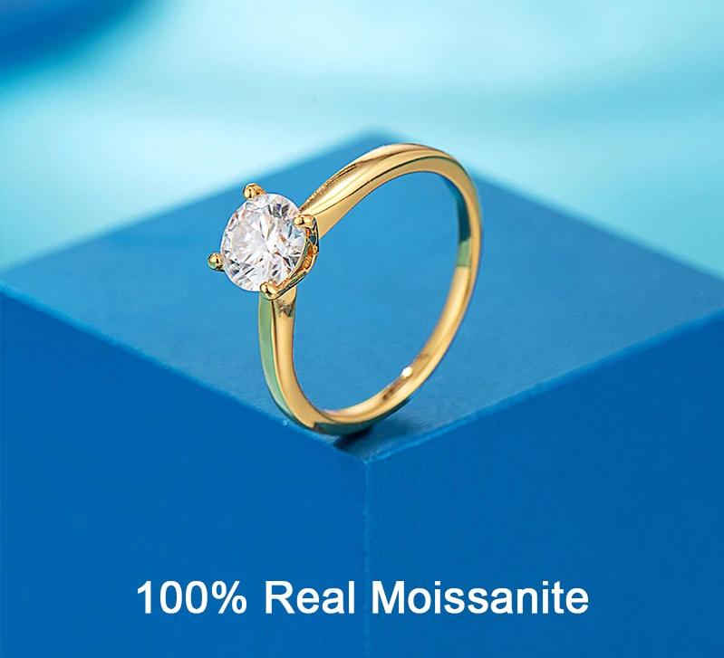 Fake diamond rings on sale moissanite