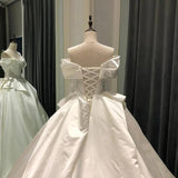 Vintage style Elegant Satin Wedding Gown