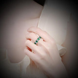 Certified 10.5CT 5.5MM Eternity Moissanite Ring Emerald Cut