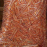 Plus Size Formal V Neck Sequin Slit Back Cloak Dress