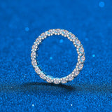 Infinite Elegant Moissanite Wedding Band Ring Full Eternity Band